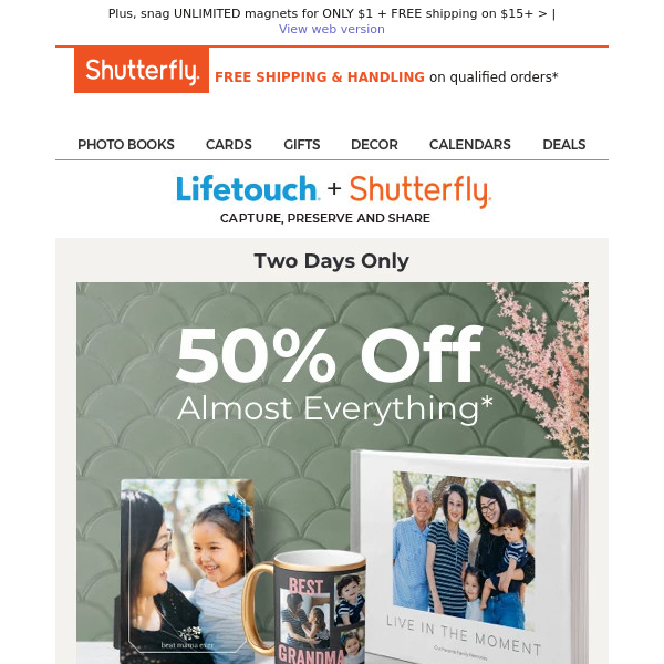 Seriously irresistible 🤩! SAVE 50% on almost EVERYTHING + Mother’s Day gifts she’ll love at Shutterfly