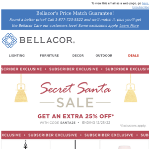 🛷 Extra 25% Off Secret Santa Sale is Dashing Away Soon…