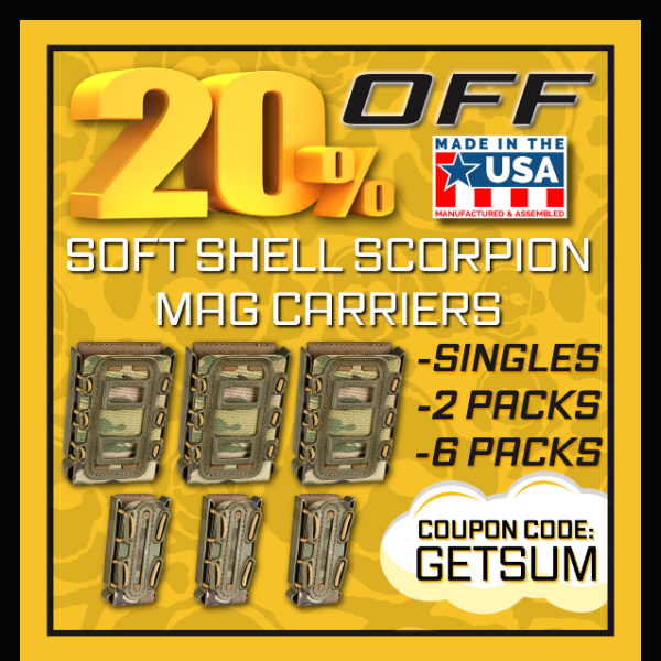 20% Off Scorpion Mag Carriers!