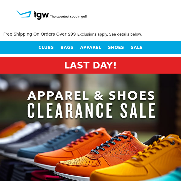 Last Day To Shop TGW's Apparel & Shoe Clearance Deals!