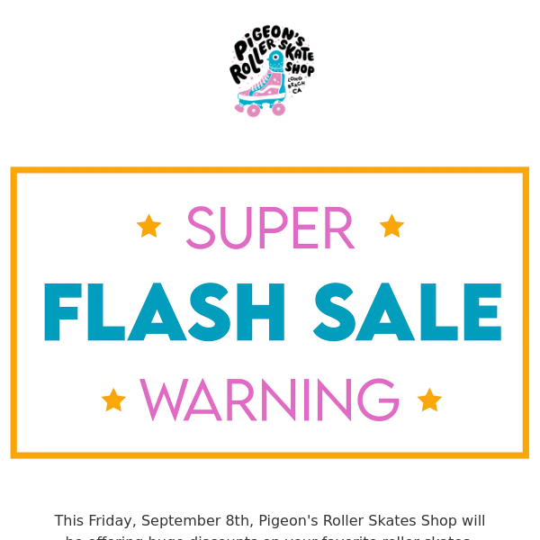 FLASH SALE WARNING!!