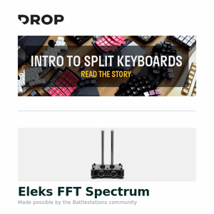 Eleks FFT Spectrum, ePBT Warrior MK III PBT Keycap Set, Awekeys Element Individual Artisan Keycaps and more...