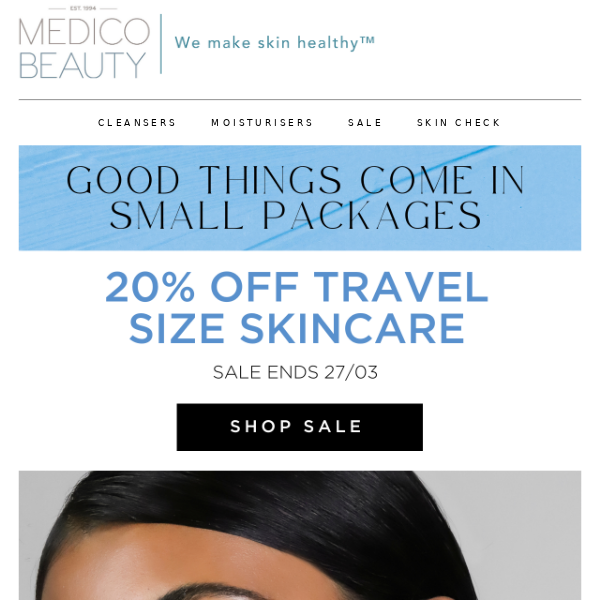 20% Off Travel-Size Cosmedix!