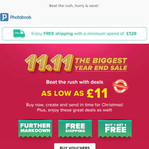 11.11 Sale: Steal deals as low as £11