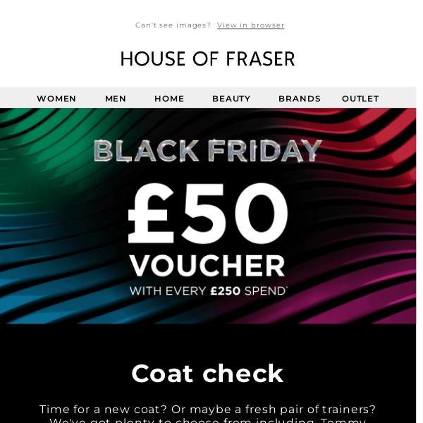 Black Friday Offer | Coats and footwear