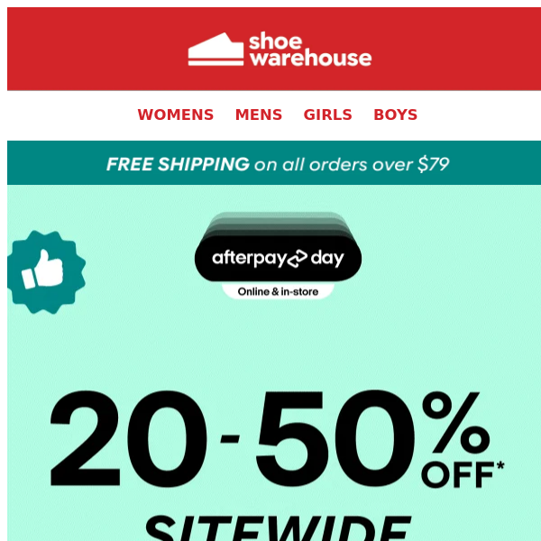 STARTS NOW: 20 - 50% Off Sitewide