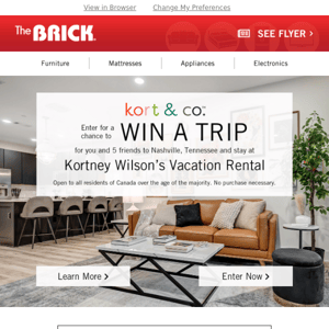✈ WIN A TRIP + Stay at Kortney Wilson's Vacation Rental