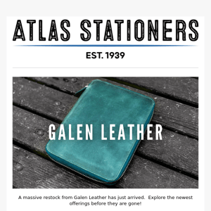 Galen Leather pen cases and folios back in stock!