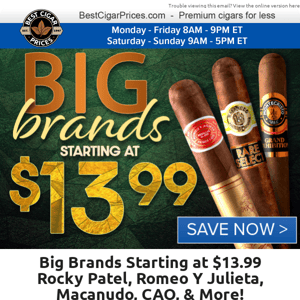 🔔 Big Brands Starting at $13.99 🔔