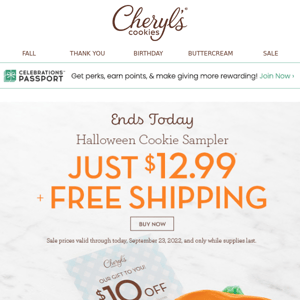 Ends today >> $12.99 Halloween goodies + free shipping.