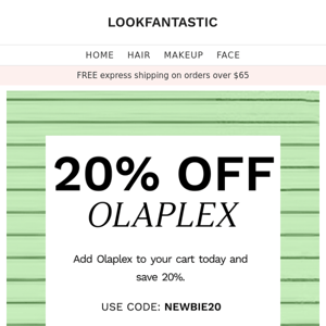 GO, GO, GO: Olaplex 20% Off 😱