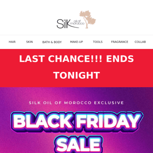 LAST CHANCE!!! ENDS TONIGHT! 🚨 UP TO 50% OFF SITEWIDE BLACK FRIDAY SALE LIVE NOW!! 🔥