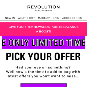 NEW & exclusive offers just for you Revolution Beauty! 🔥
