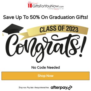 🎓Save Up To 50% on Personalized Graduation Gifts!