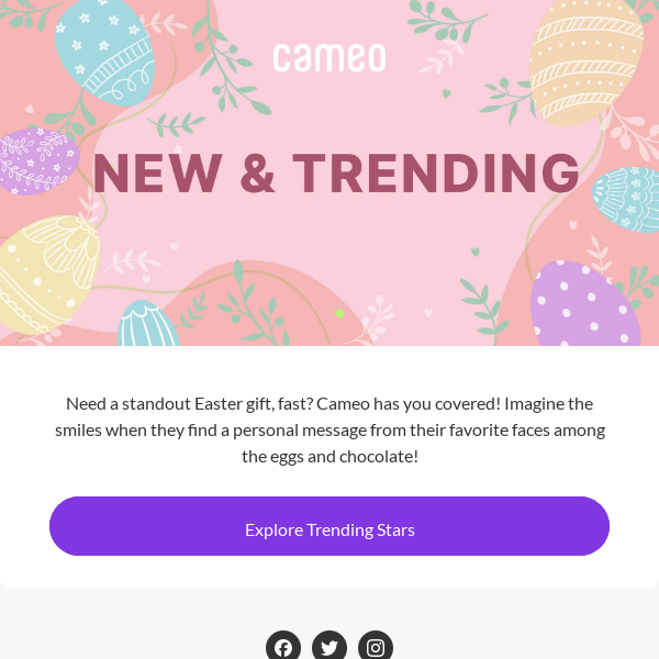 New Stars & Easter Surprises on Cameo 🌟