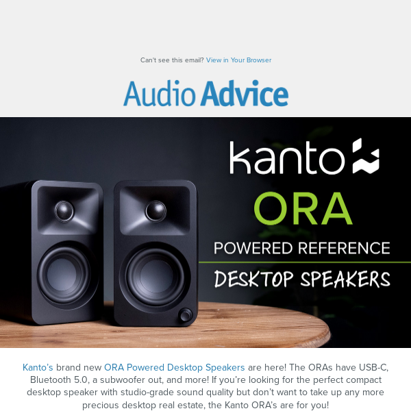 🔉NEW Kanto ORA Desktop Speakers: USB-C, Bluetooth 5.0, a subwoofer out, & more!