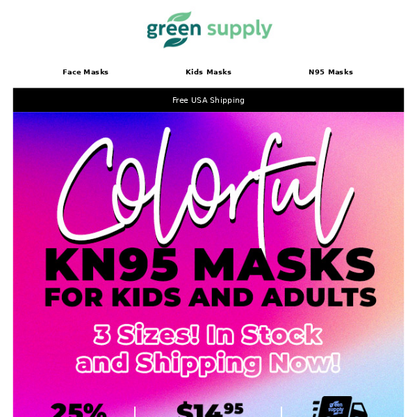 🟣🔵🔴Colorful KN95 Masks! Unique Styles for Kids and Adults!