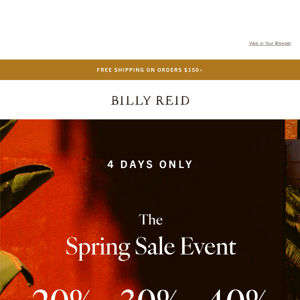 Our Spring Sale Event Starts Now