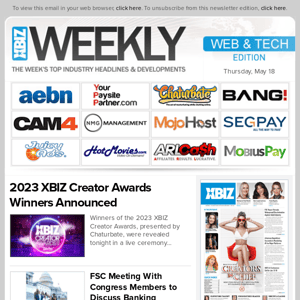 XBIZ Weekly - Web & Tech Edition