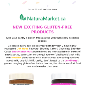 🆕 Gluten-Free Granola Butter, Not Milk, Lundberg Farms Risotto & More