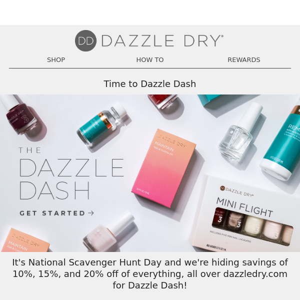 The Dazzle Dash starts NOW!