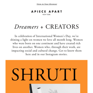 Celebrating Dreamers and Creators with Shruti Ganguly