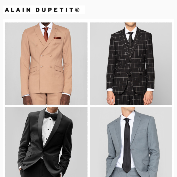 $49 & $59 All Discontiuned 2-Button & 3-Piece Suits | $59 Dark Grey Two Button