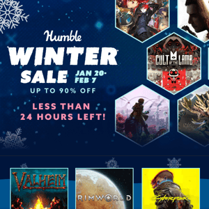 Our Winter Sale ends in less than a day 🌬️