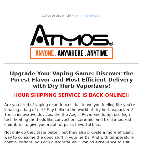 🚭No Smoke, Just Aroma: Try Atmosrx Vaporizers!🌳