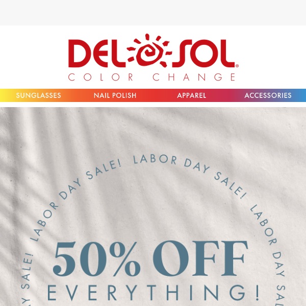 50% off everything!