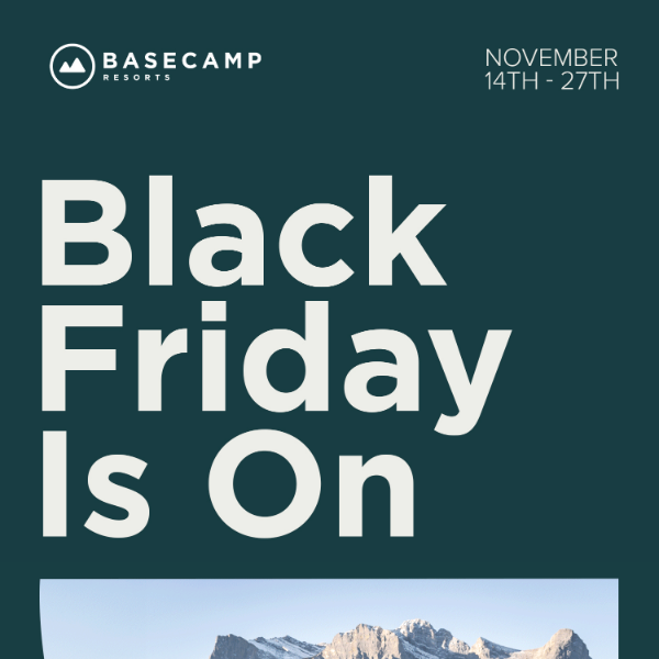 Black Friday Starts Today! 30% Off All Bookings.