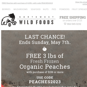 🍑 Last Chance for FREE Peaches!