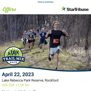 Three Rivers Trail Mix Race coming soon on April 22!