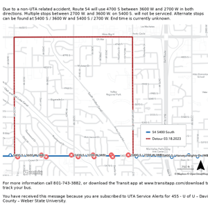 455 - U of U – Davis County – Weber State University On Detour