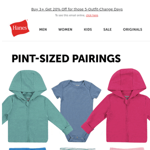 Mix & Match Hanes Baby Tops & Bottoms