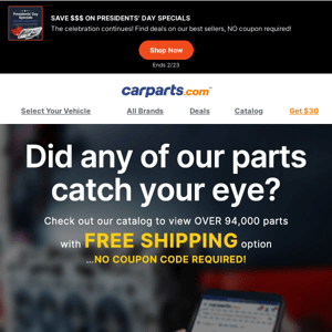 Auto Parts at No Extra Cost: Free Shipping on Select Parts