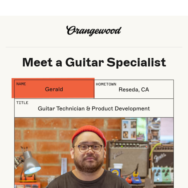 Meet a guitar tech
