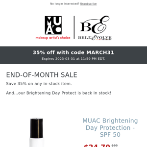 END-OF-MONTH SALE