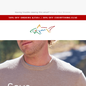 Save up to 50% on all Sweaters
