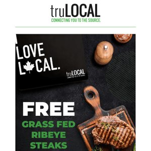 NEW! truLOCAL Grass Fed Ribeyes - Try for free 🥩