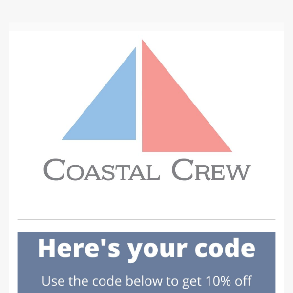 Here's your discount code