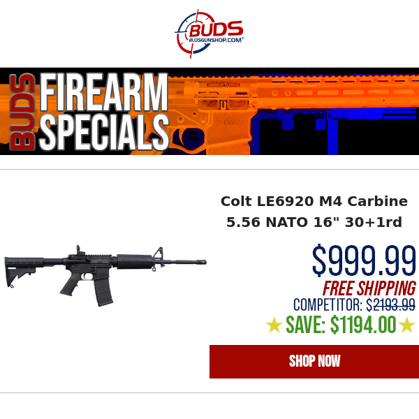 🎯$1,194 OFF Colt M4 Carbine & FREE SHIPPING!🫠
