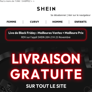 BLACK FRIDAY 🔥 Livraison Gratuite & -30% EN PLUS 😝  C'est PARTI !