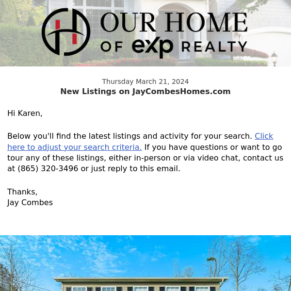 New Property Listings on JayCombesHomes.com