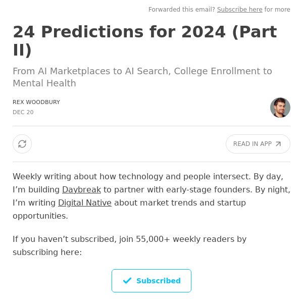 24 Predictions for 2024 (Part II)