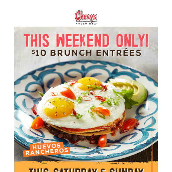 $10 Brunch Entrées, This Weekend Only!