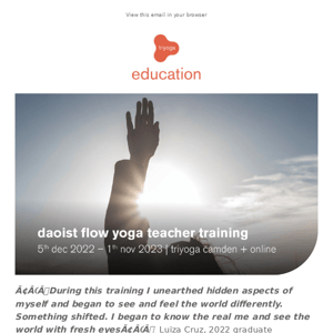 now open! daoist flow yoga teacher training