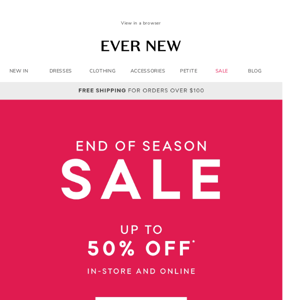 Don't miss our End of Season Sale