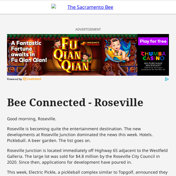 West Roseville's newest park + New restaurants + Valentine's Day spirits | Bee Connected: Roseville