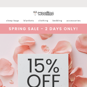 🌷 Spring has sprung 15% OFF!